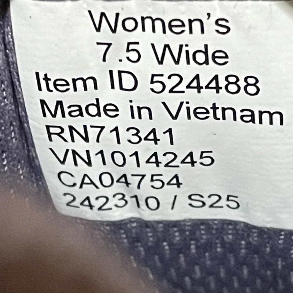 L.L.Bean Trail Model X Ventilated Hiking Shoes Women's 7.5 Wide Purple 523488